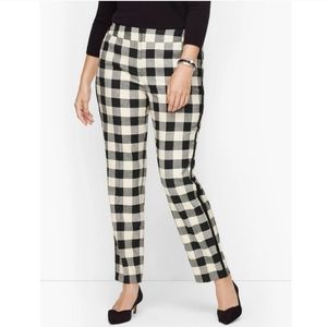 NEW Talbots High-Waist Hampshire Ankle Pants Buffalo Check Plaid Sz.18WP